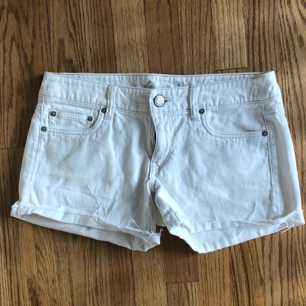 American Eagle White Denim Shorts